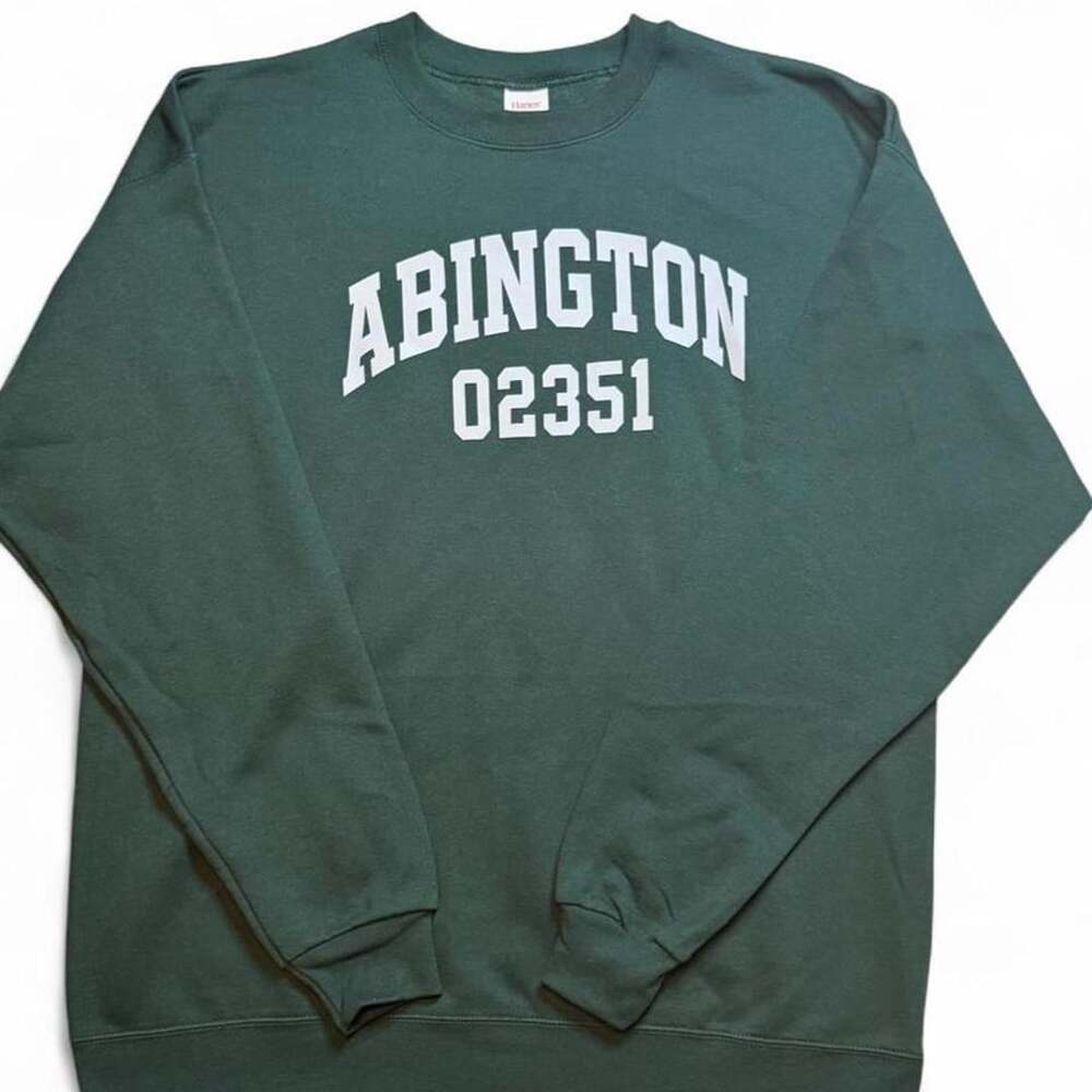 Hanes Abington 02351 Green Crewneck Sweatshirt